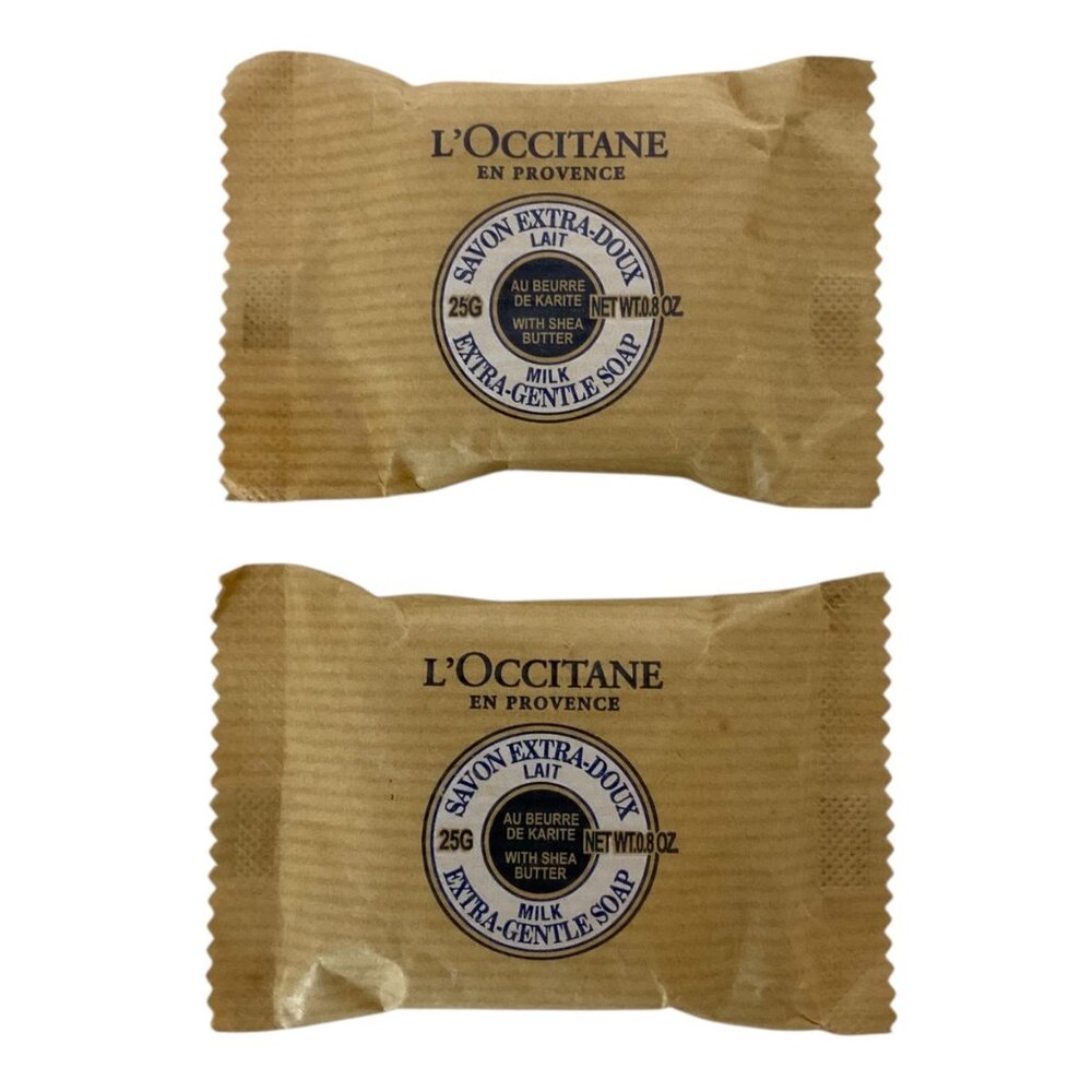 L'Occitane En Provence Lot of 2 Milk Extra-Gentle Soaps 2.6 Oz Each